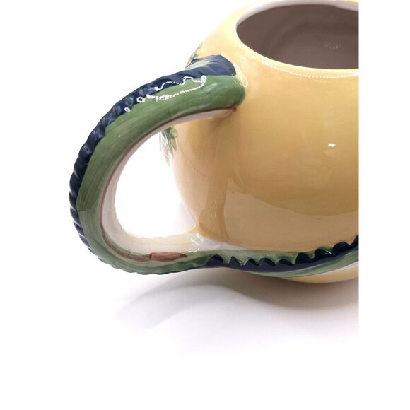 Dragon-Themed Ceramic Mug With Textured Handle & Embossed Design 12 Oz Yellow & - Picture 4 of 9